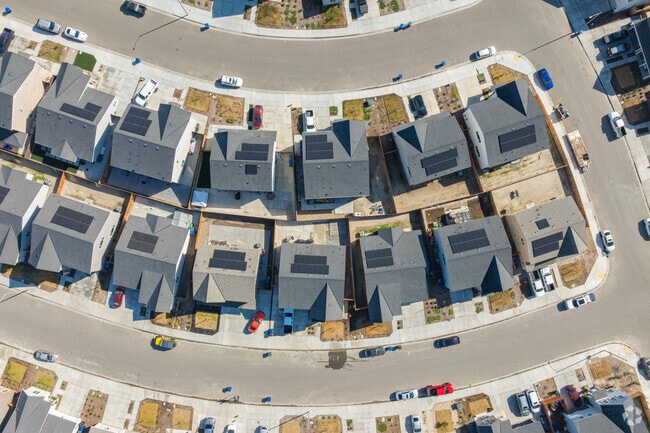 The newly built homes in Lemoore have solar panels installed.