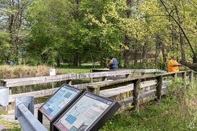 Fishing is a common pastime at Melwood Pond.