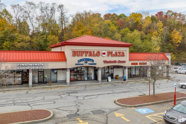 Small strip malls are centrally located in Buffalo Township for convenience.