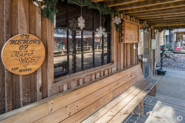 There are dining and shopping options along main street in Love Valley to explore.