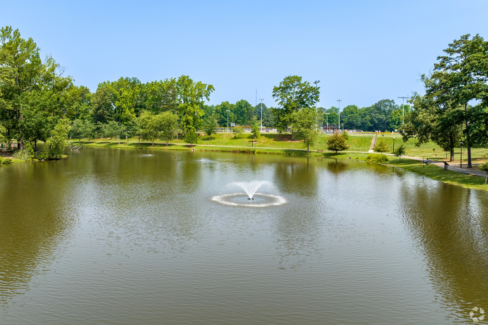 Locals of Closeburn-Glenkirk enjoy Park Road Park's scenic Lake.
