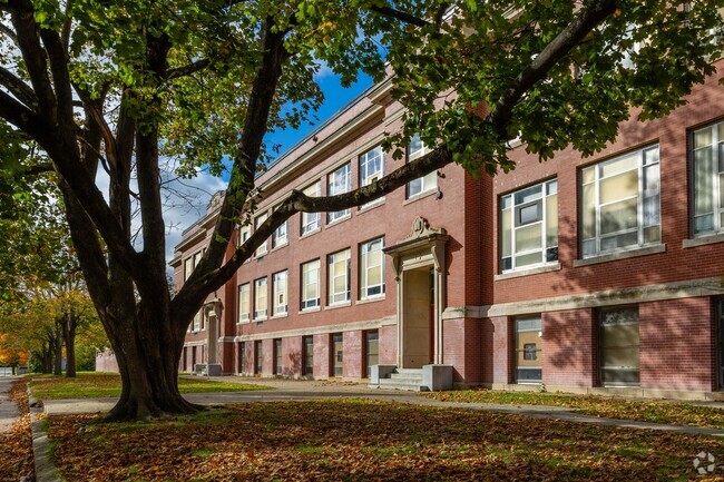 Hugh B. Bain Middle School has multiple entrances for exiting the school in Cranston.