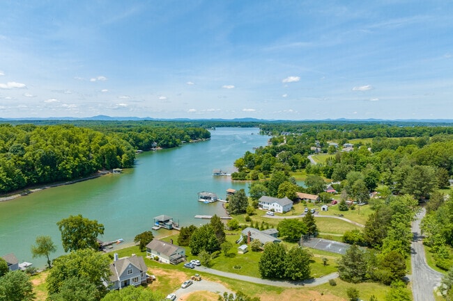 Homes are situated right along the lake in Penhook.
