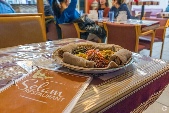 One of the many delicious meals at the Selam Restaurant.