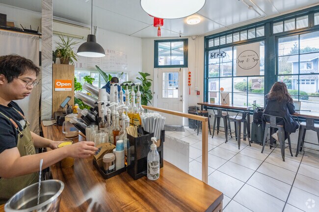 Drip and Sip near Thorndyke offers coffee and room to work.