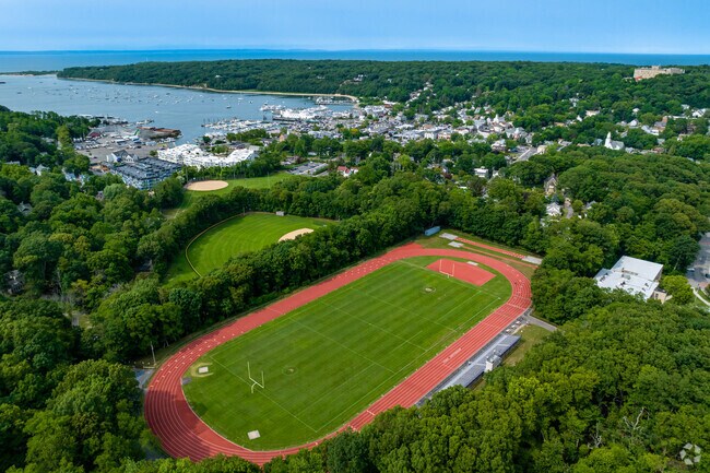 Port Jefferson High School and the middle school share impressive track and baseball fields.