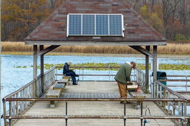 Cast your line at Meyers Lake in Starks Park.