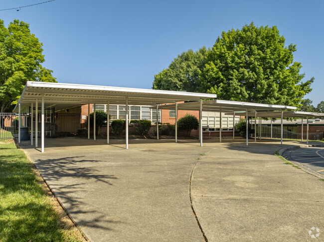 Student drop-off and pick-up are well established and fast flowing at W.P. Grier Middle School.
