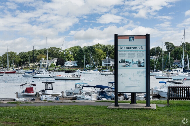 The allure of Mamaroneck Town is best scene from Mamaroneck Harbor.