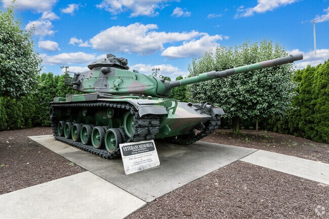 Woodan Park has a tank at the Veterans Memorial.