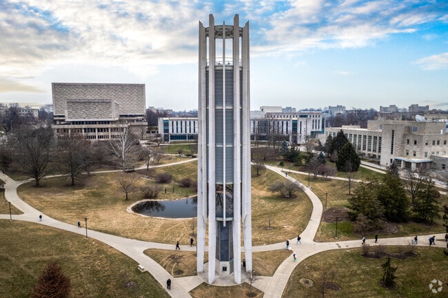 Bloomington is home to Indiana University, a campus with gothic themed architecture.