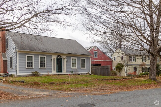 A row of homes in New Salem, MA.