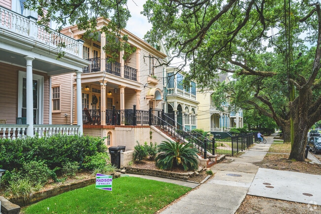 Freret has many different home styles and an abundance of oak trees lining the sidewalks.