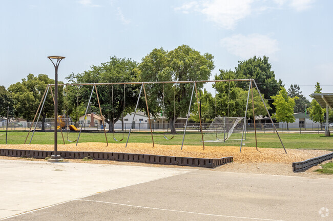 The playground at Charles Wright Elementary School in Merced.