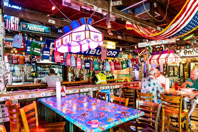 The colorful bar at Champys feeds the Hickory Valley neighborhood.