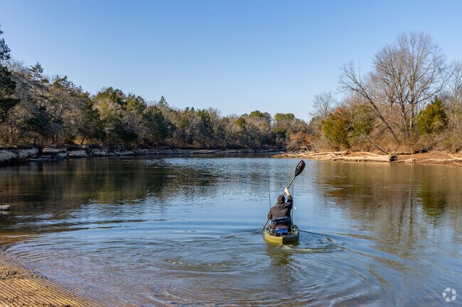 Kayakers can cast their fishing reels at the West Fork Boat Ramp.