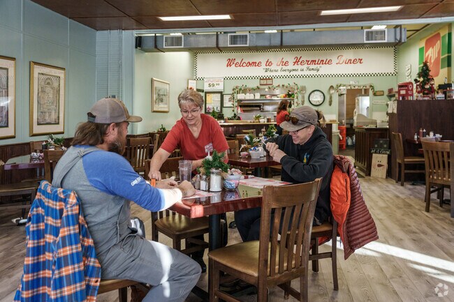Conversation flows over hot coffee inside Herminie Diner in Sewickley Township.