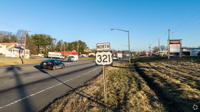 Highway 321, a major highway in the NC mountains, runs through Lenoir.
