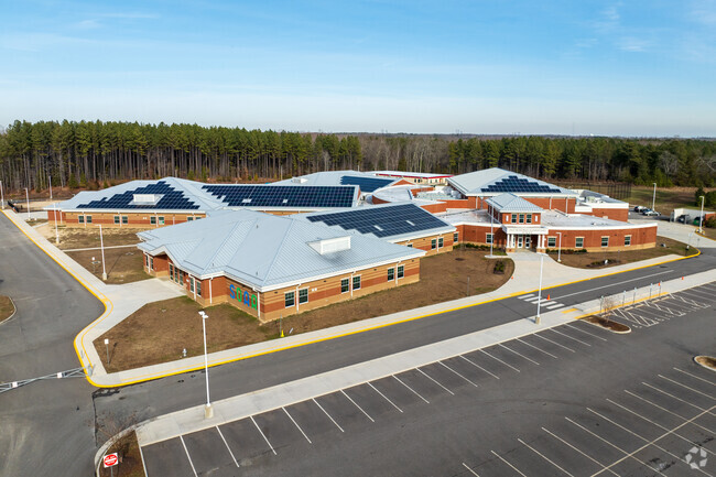 An aerial view of Old Hundred Elementary School.