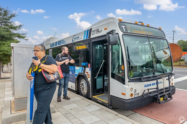 Locals can catch the bus for a ride across town at several stops near Arbor Glen.