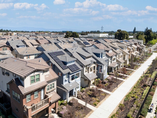 A row of townhomes in the Whisman area.
