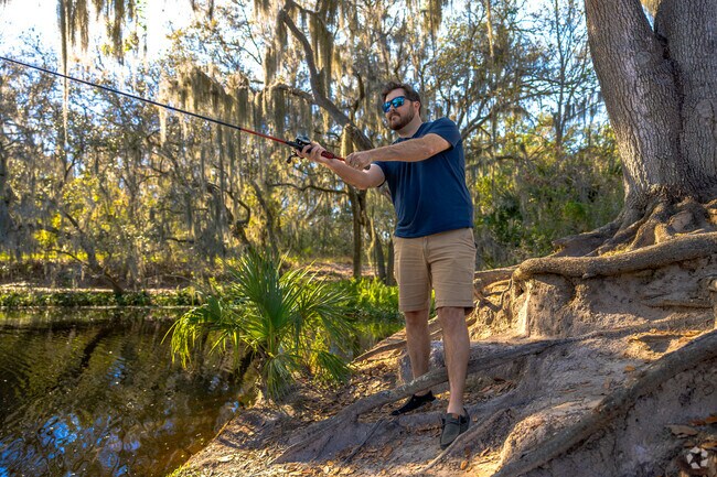 Fishing is a popular pastime at Loyce E. Harpe Park.