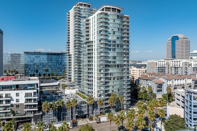 High rise condos are the primary type of living in Downtown Long Beach.
