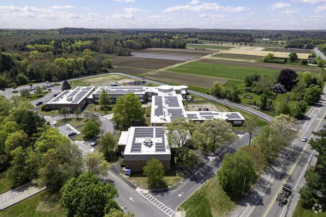 Aerial view of Heights Elementary School.