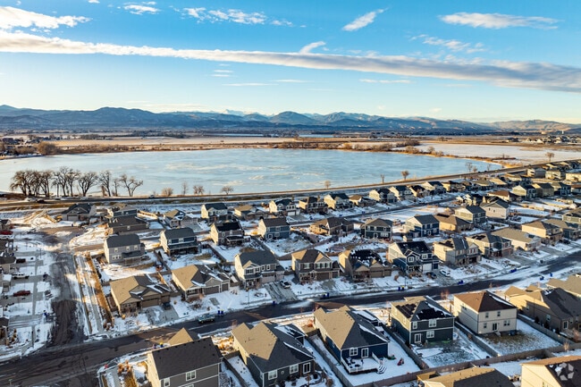 Vantage, a new-home subdivision of Berthoud, surrounds Loveland reservoir.