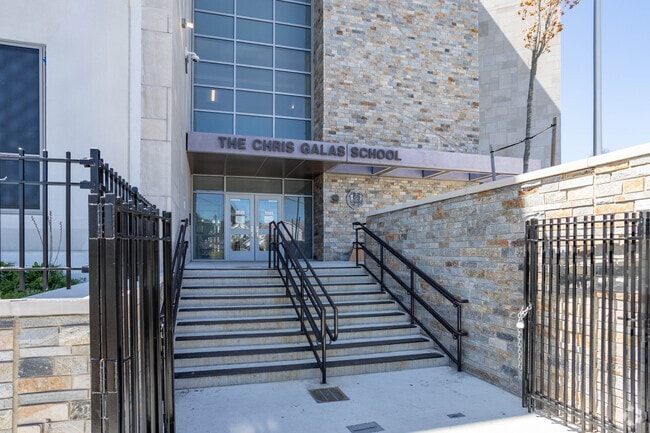 The new PS47 Chris Galas school in Broad Channel is raised above the ground level.