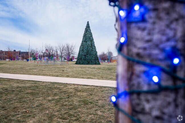 Cicero Community Park lights up for Christmas in colder months.