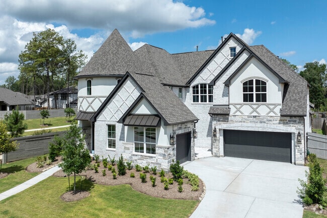 Two-story, Tudor-style homes can be found throughout Artavia.