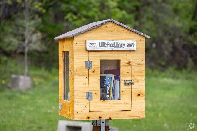 On The Corner in central St. Clair you will find a community library for residents to enjoy.