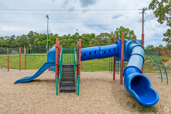 Jamestown Elementary has a large playground for students to enjoy.
