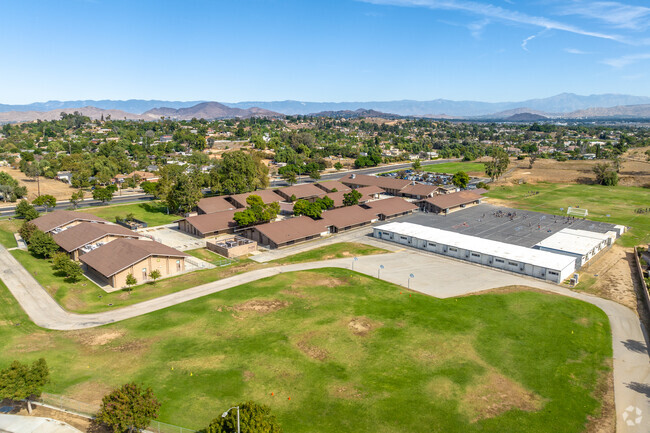 Loma Vista Middle School offers a spacious campus when viewed from above.