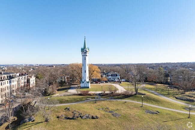 Highland Park in Fort Hill offers walking trials with views of the city.