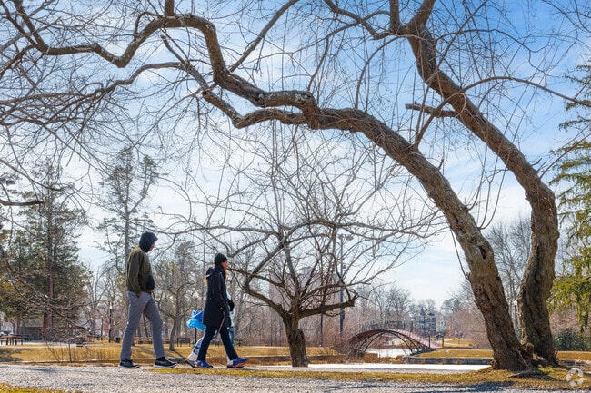 Elm Park near Newton Square is the center of surrounding neighborhoods for outdoor activities.