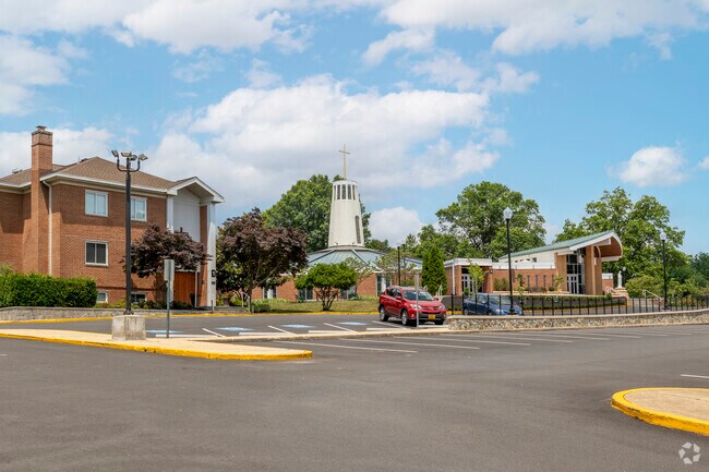 St Agnes School has ample parking for visitors in Arlington.