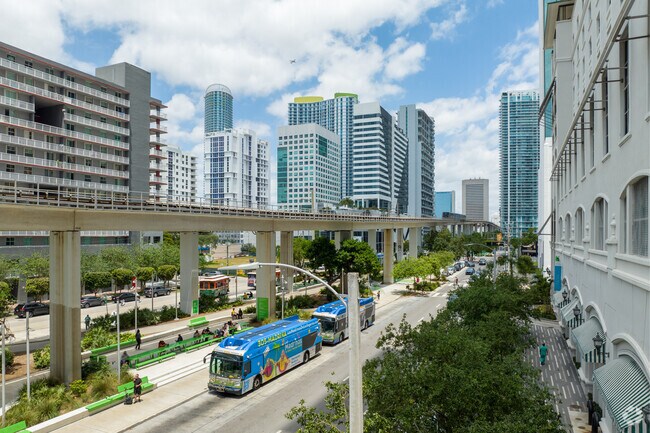 Brickell train station connects The Roads to greater Miami.