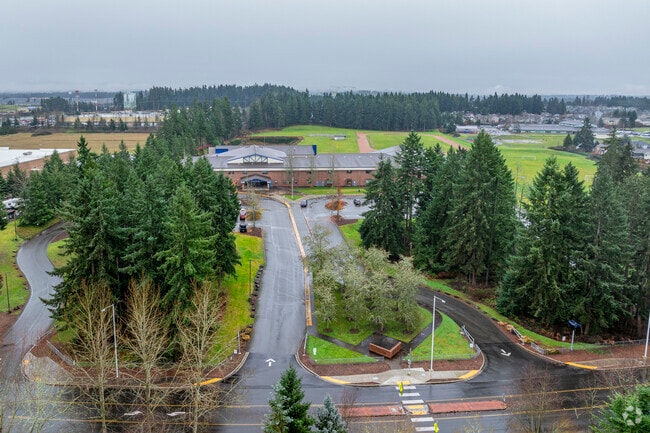 This expansive school serves over 900 students.