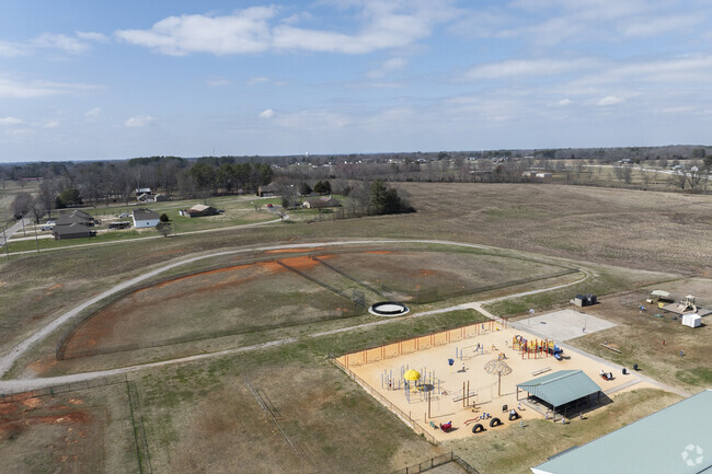 Athletic fields and playground of Cedar Hill Elementary in Ardmore Alabama.