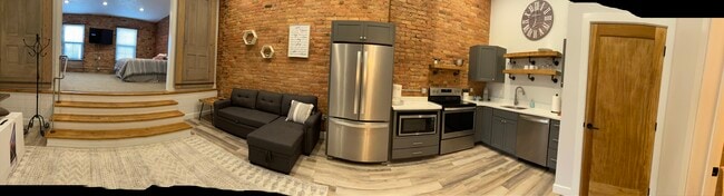 Kitchen and living area