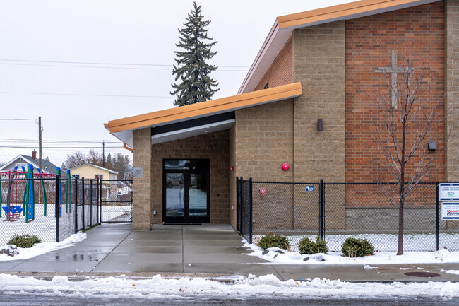 Trinity Catholic offers outdoor space for students.