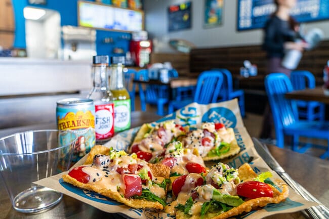 Amazing tuna in the Interior of The Fish Joint in Wyndham Lakes Neighborhood.