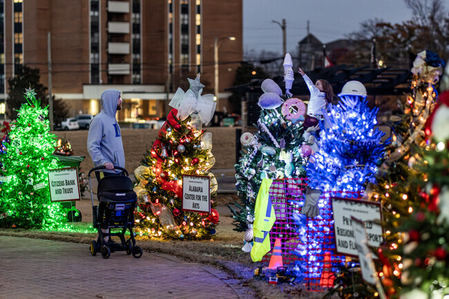 Old Decatur's homes and parks light up for the holidays.