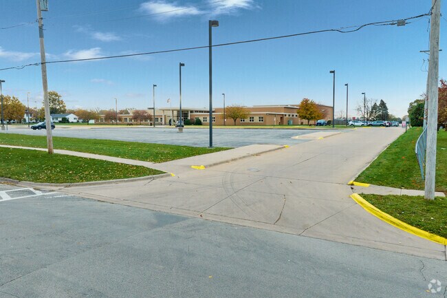 A look at the driveway entrance to Orion Middle School.