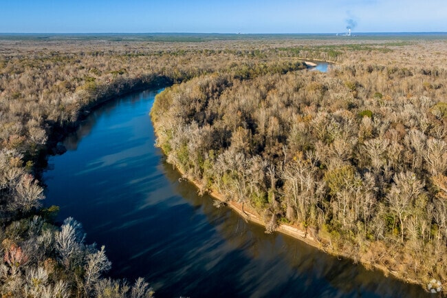 The Congaree River flows towards Lake Marion.