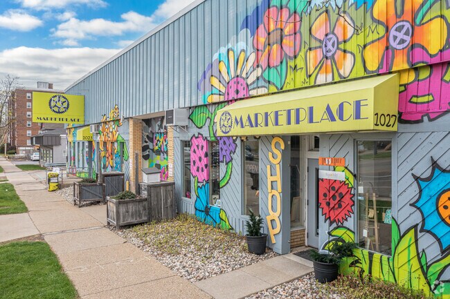 REO Town Marketplace, located on S Washington Avenue, just outside of the Fabulous Acres neighborhood