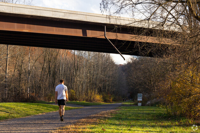 Enjoy a walk down the Panhandle Trail near Cove Road.