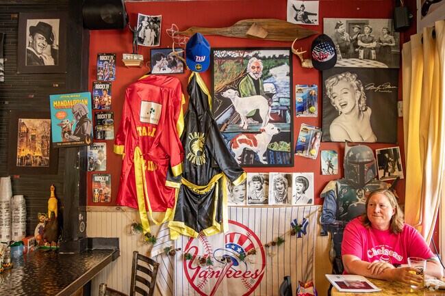 The Keg and Egg near Masonboro Forest is adorned with various memorabilia.
